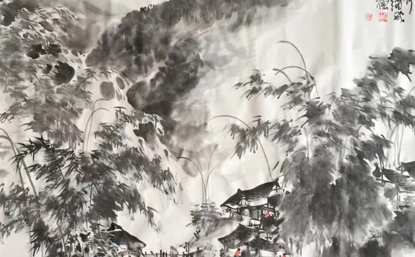 晨曦墨托笔，替予舒乡怀