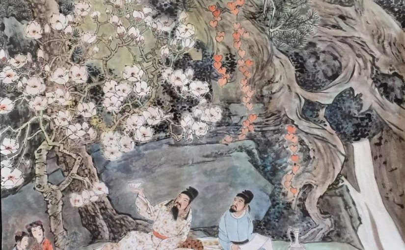 仿劉旦宅《李杜論文图》